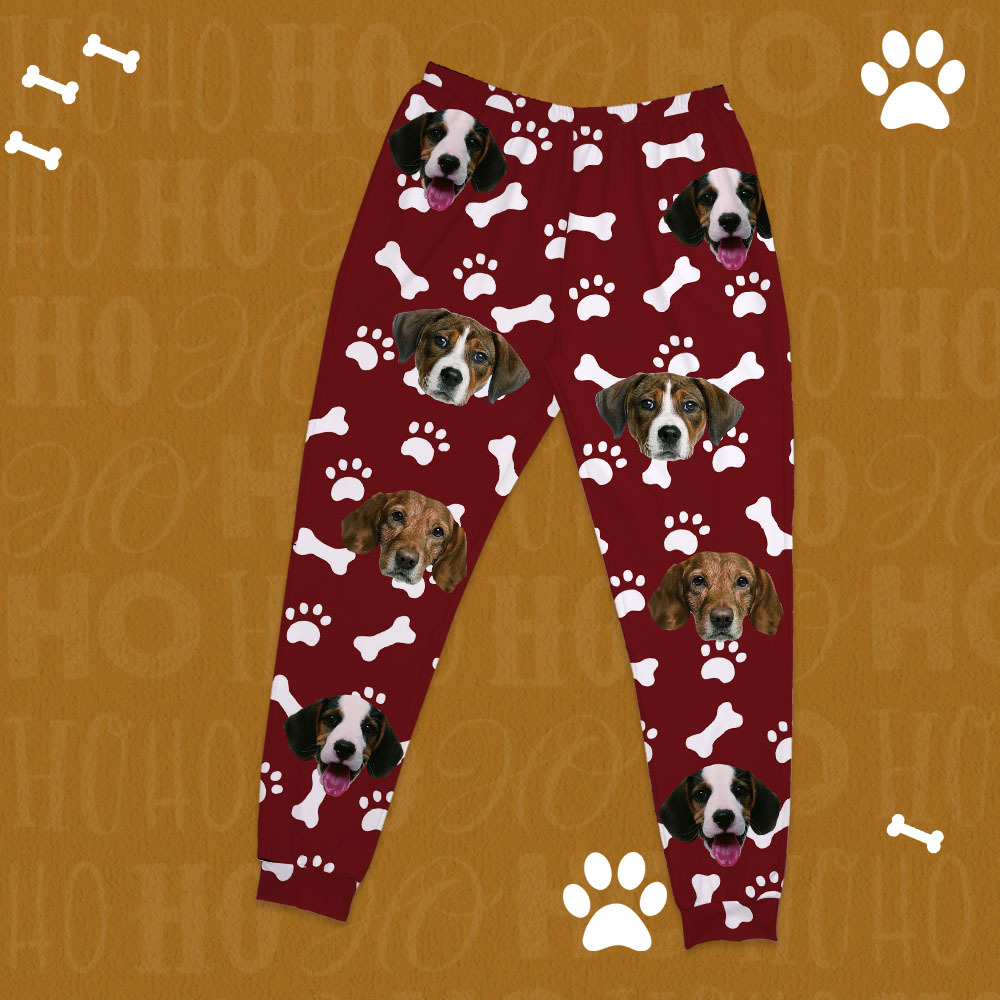 Custom Photo Pet Faces - Gift For Dog Lovers, Cat Lovers - Personalized Unisex Pajamas Set - auphotoblanket