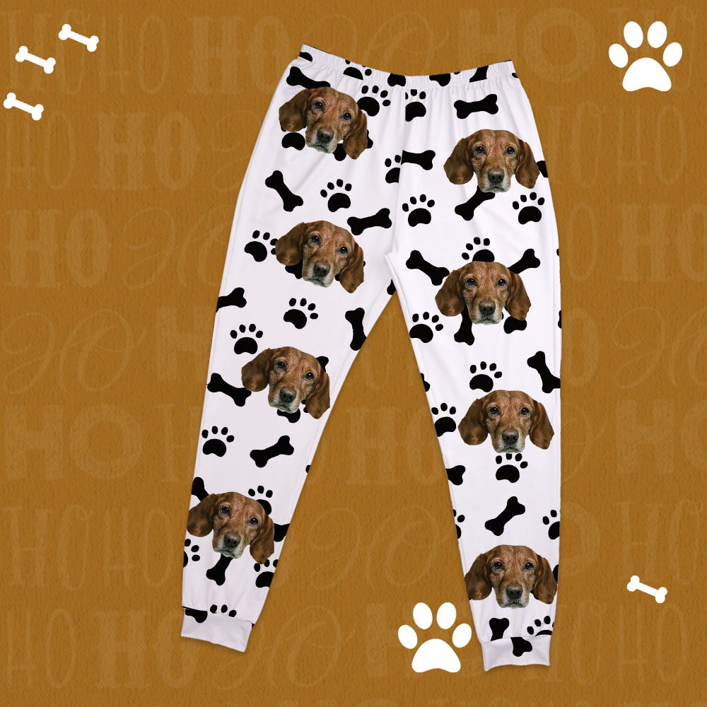 Custom Photo Pet Faces - Gift For Dog Lovers, Cat Lovers - Personalized Unisex Pajamas Set - auphotoblanket