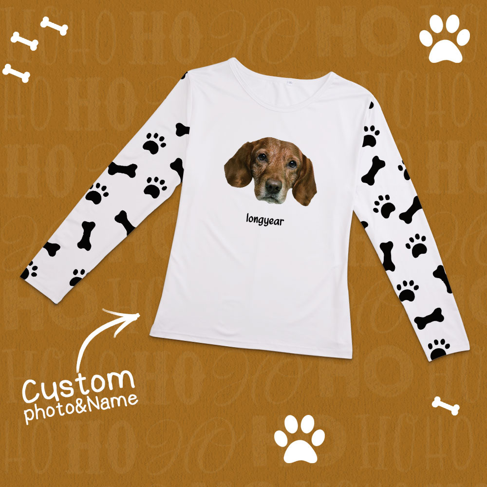 Custom Photo Pet Faces - Gift For Dog Lovers, Cat Lovers - Personalized Unisex Pajamas Set - auphotoblanket