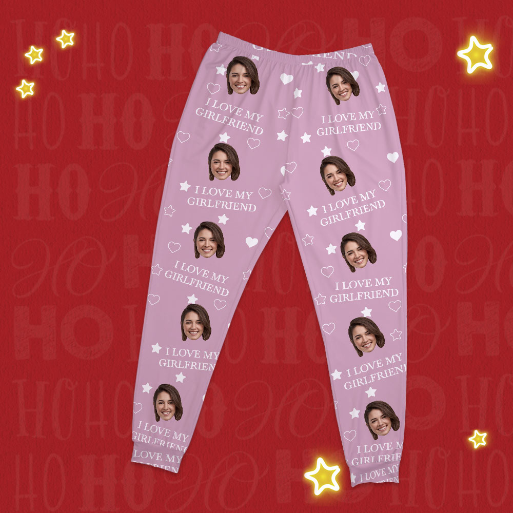 Custom Photo Funny I Love My Lover - Personalized Pajama Pants