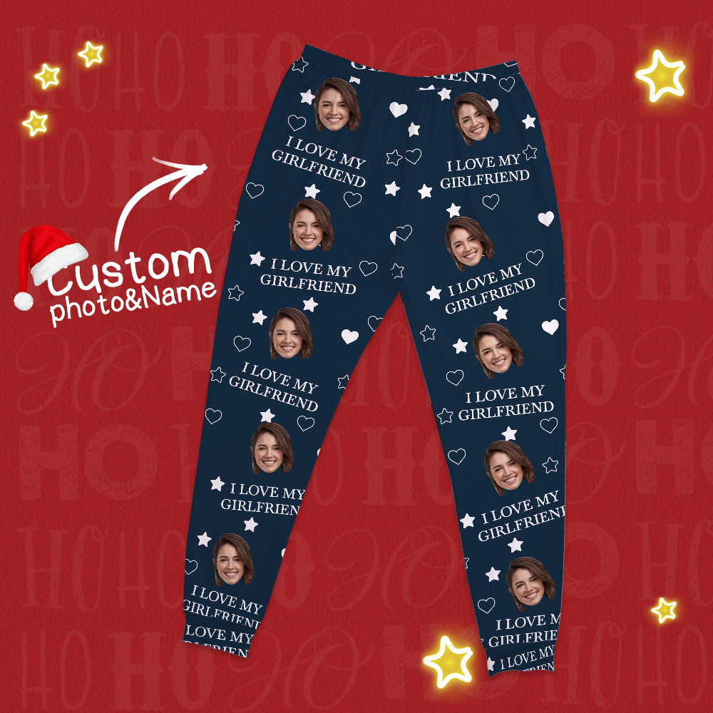 Custom Photo Funny I Love My Lover - Personalized Pajama Pants