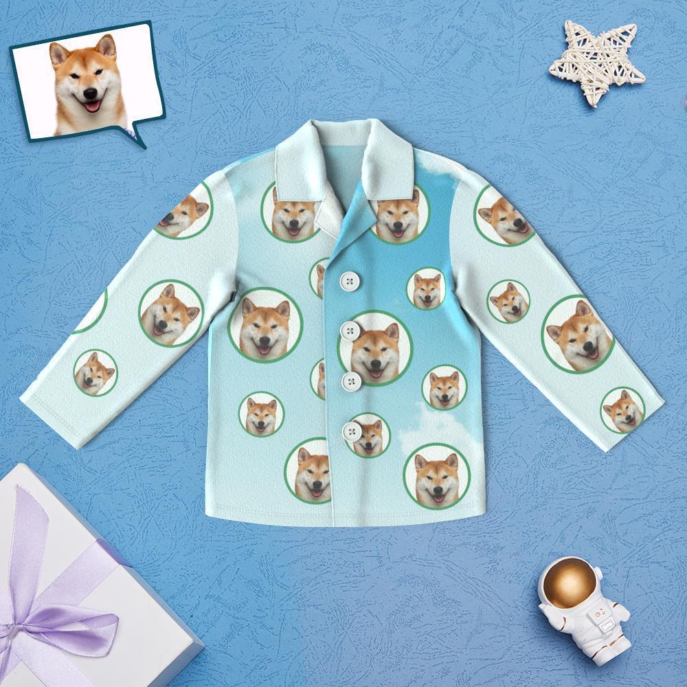 Custom Face Children's Pajamas Sky Print Clouds - auphotoblanket