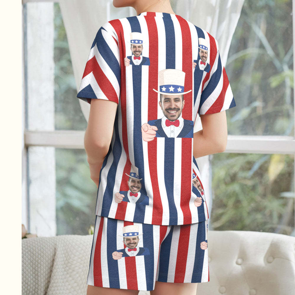 Custom Face Pajamas I Want You Short Pajama Set Gift for Women - auphotoblanket