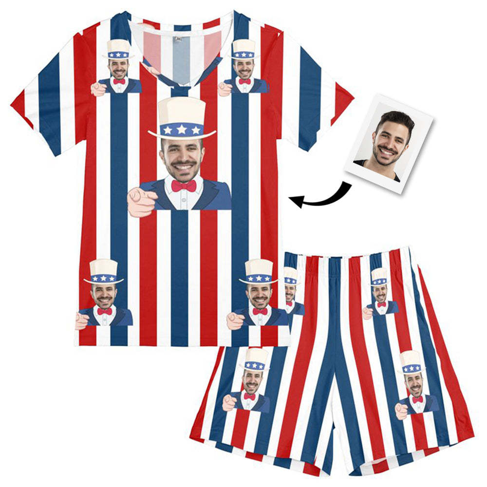 Custom Face Pajamas I Want You Short Pajama Set Gift for Women - auphotoblanket