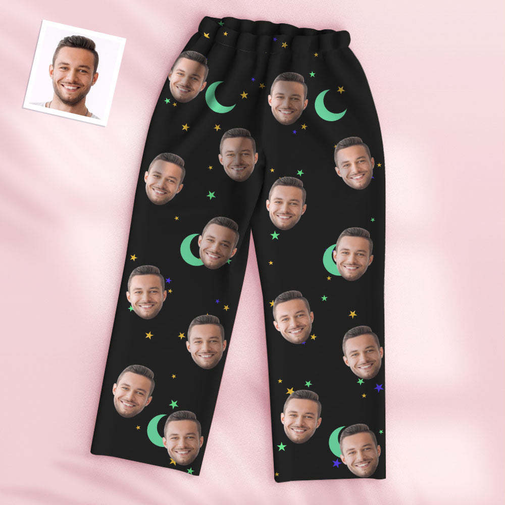 Custom Photo Face Pajama Personalized Starry Sky Style Gifts - auphotoblanket