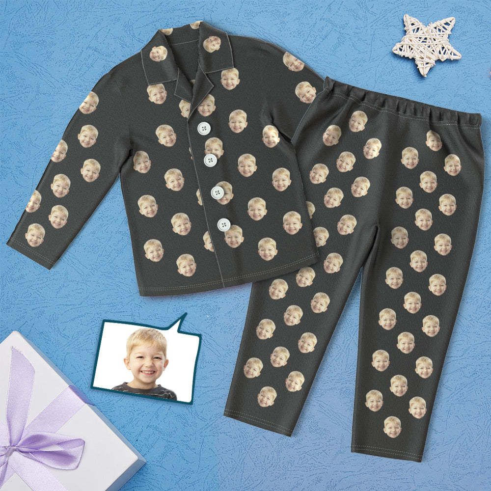 Custom Face Children's Pajamas Personalized Kid's Sleepwear - auphotoblanket