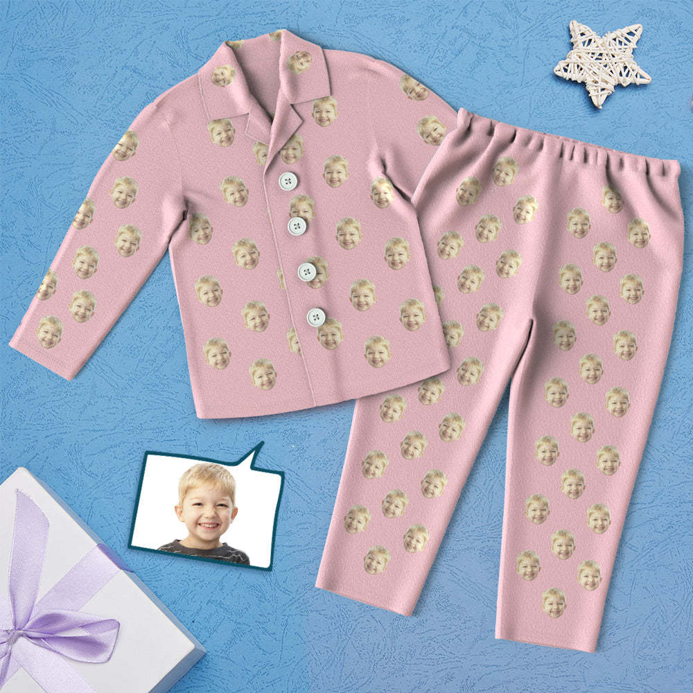 Custom Face Children's Pajamas Personalized Kid's Sleepwear - auphotoblanket