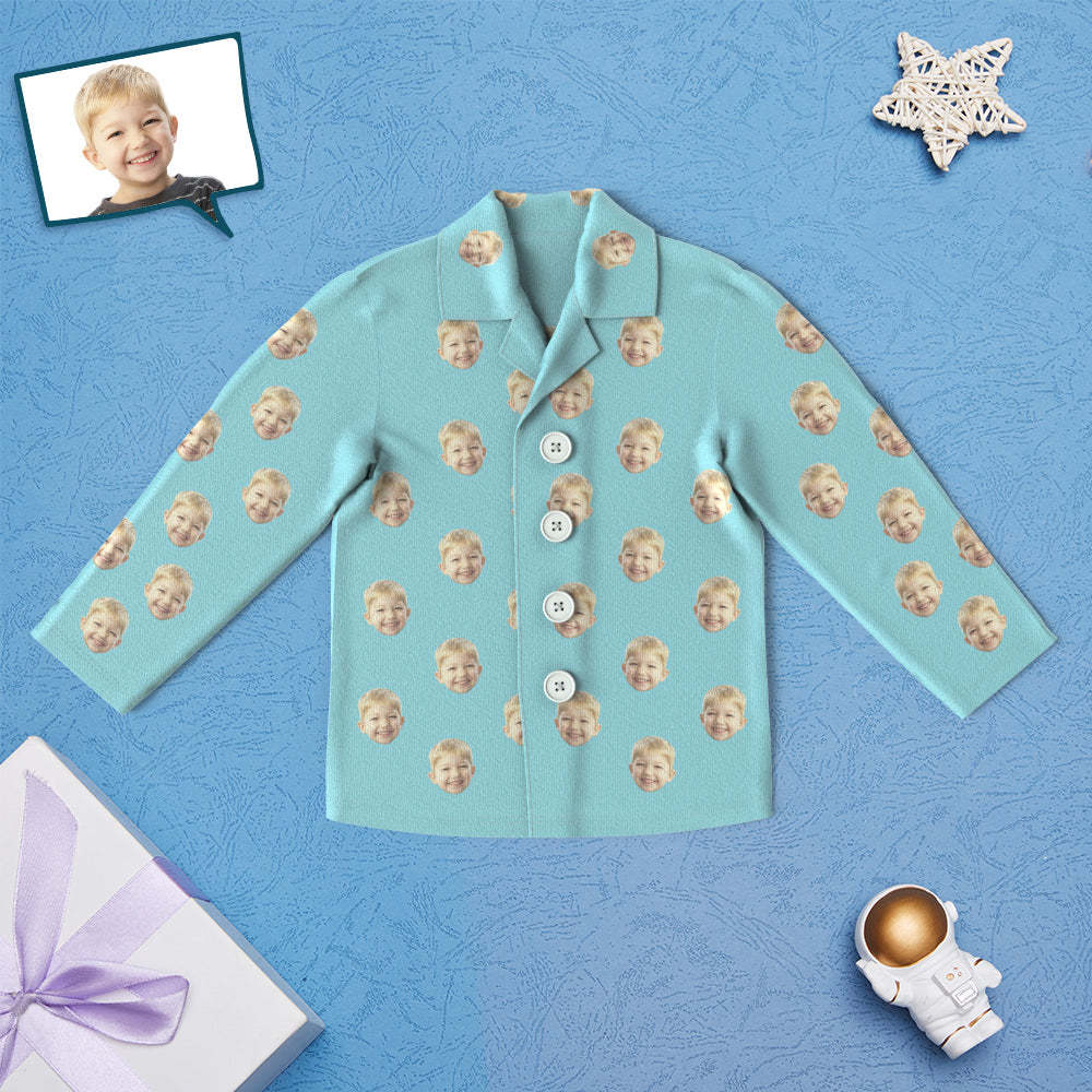 Custom Face Children's Pajamas Personalized Kid's Sleepwear - auphotoblanket
