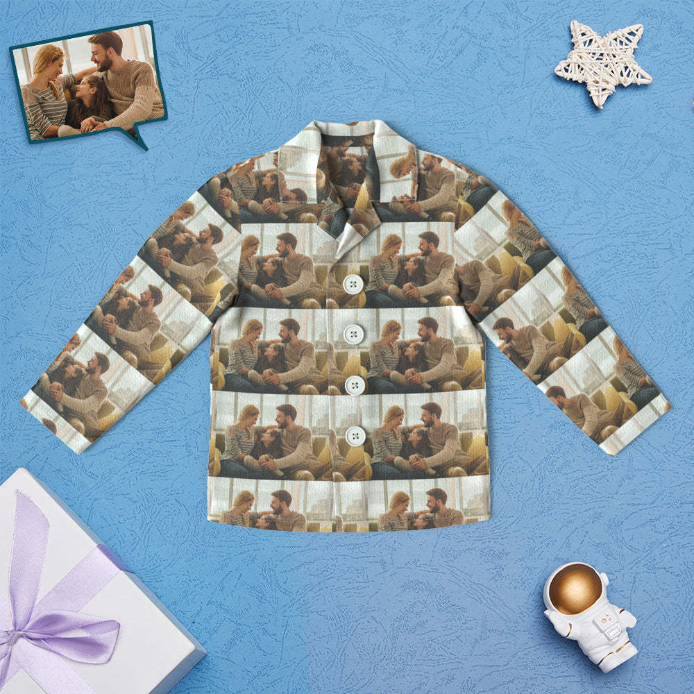 Custom Photo Children's Pajamas Personalized Kid's Sleepwear - auphotoblanket