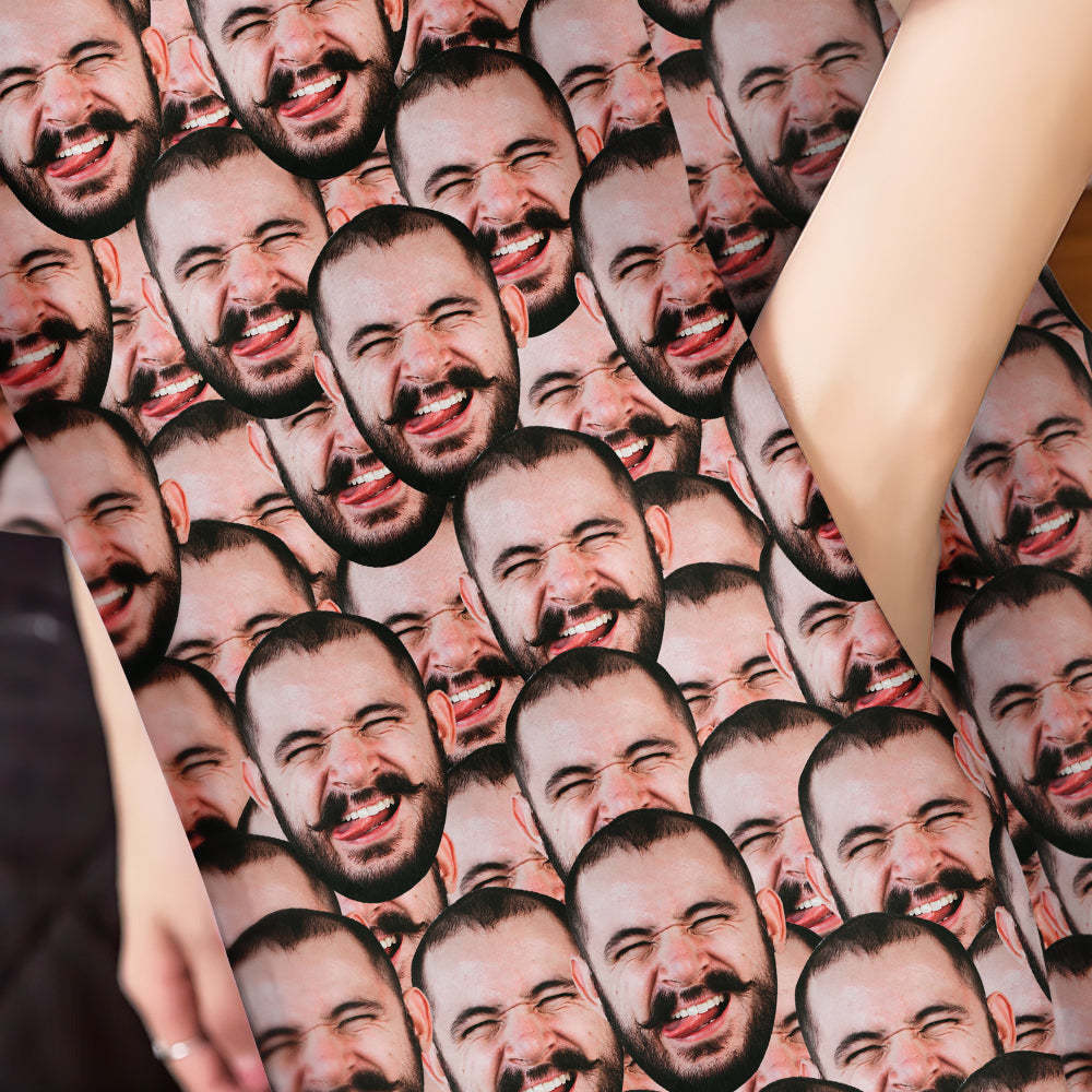 Custom Photo Face Nightdress Personalized Women's Oversized Nightshirt Face Mash Gifts For Her - auphotoblanket