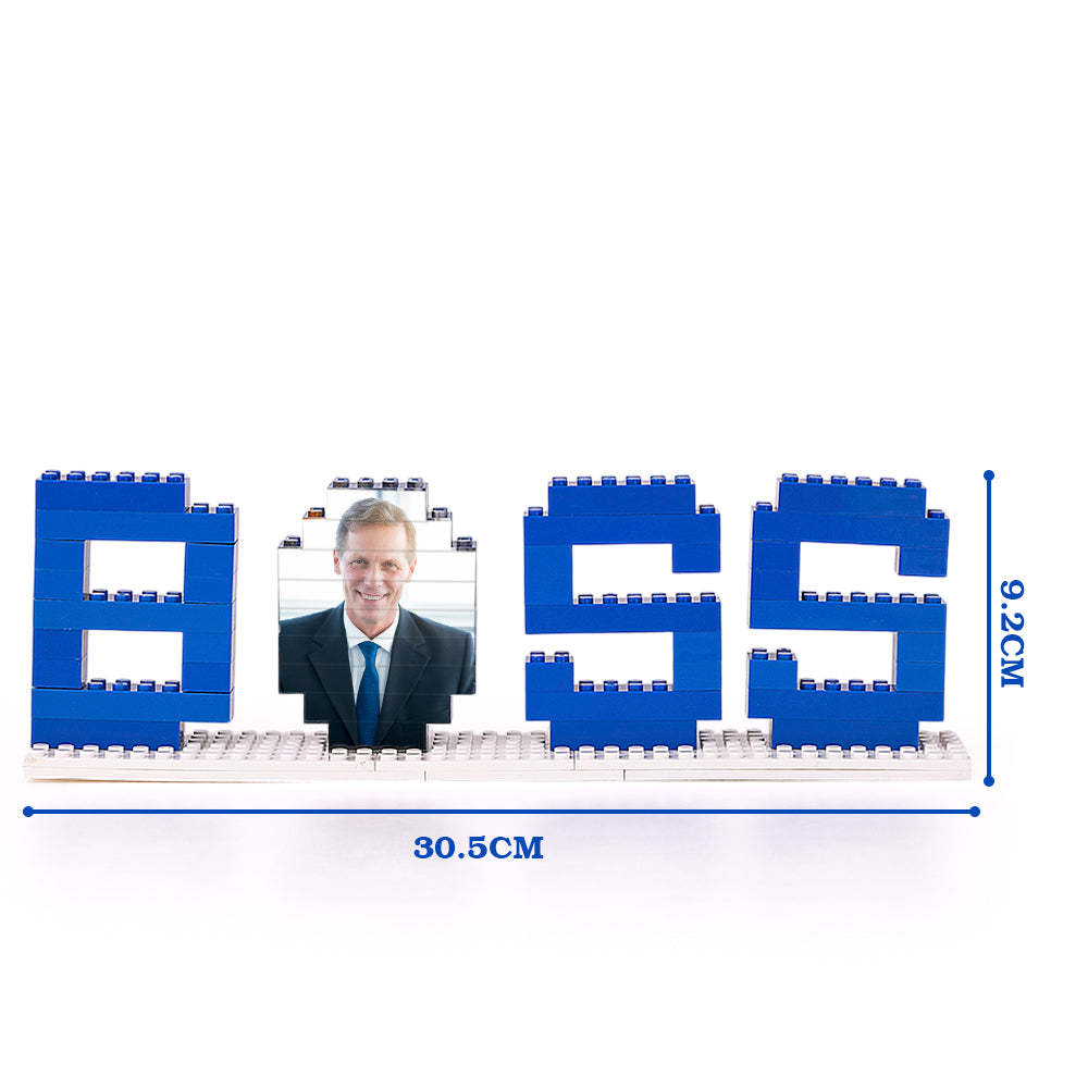 Gifts for Boss Custom Photo Building Bricks Puzzles Photo Blocks Rotatable Photo - auphotoblanket