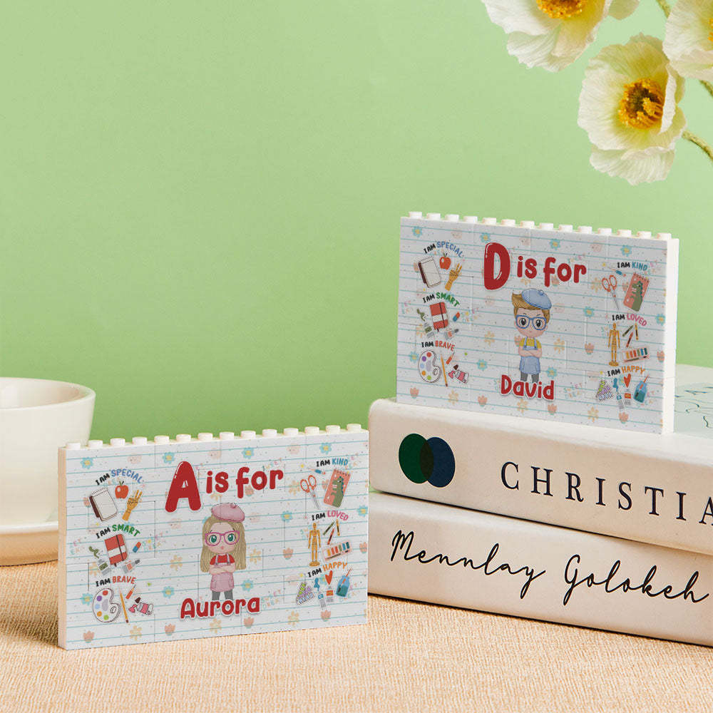 Personalized Horizontal Building Brick My Dream Job Block Birthday Gift For Kids - auphotoblanket