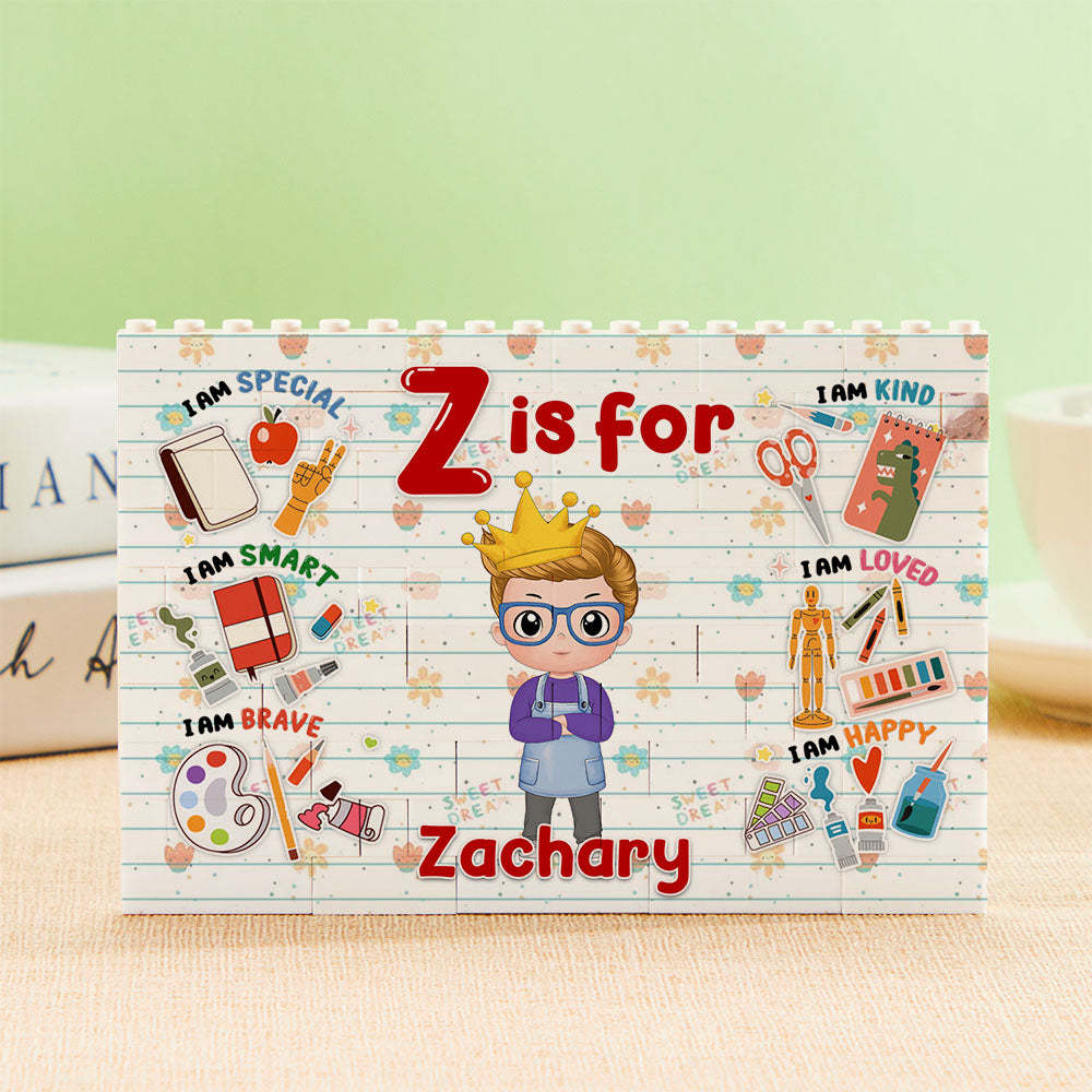 Personalized Horizontal Building Brick My Dream Job Block Birthday Gift For Kids - auphotoblanket