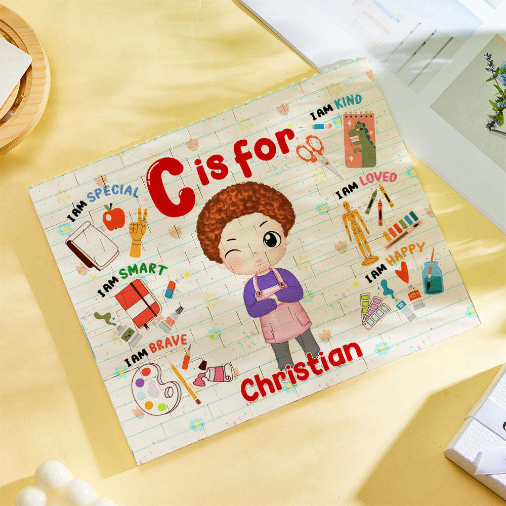 Personalized Horizontal Building Brick My Dream Job Block Birthday Gift For Kids - auphotoblanket