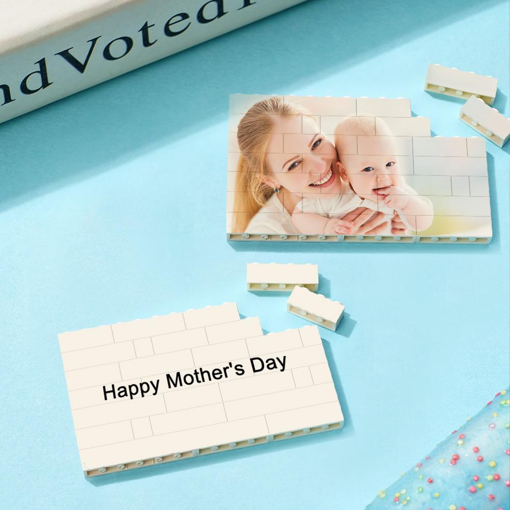 Spotify Code Personalized Building Brick Photo and Text Block Frame for Mother's Day Gifts - auphotoblanket