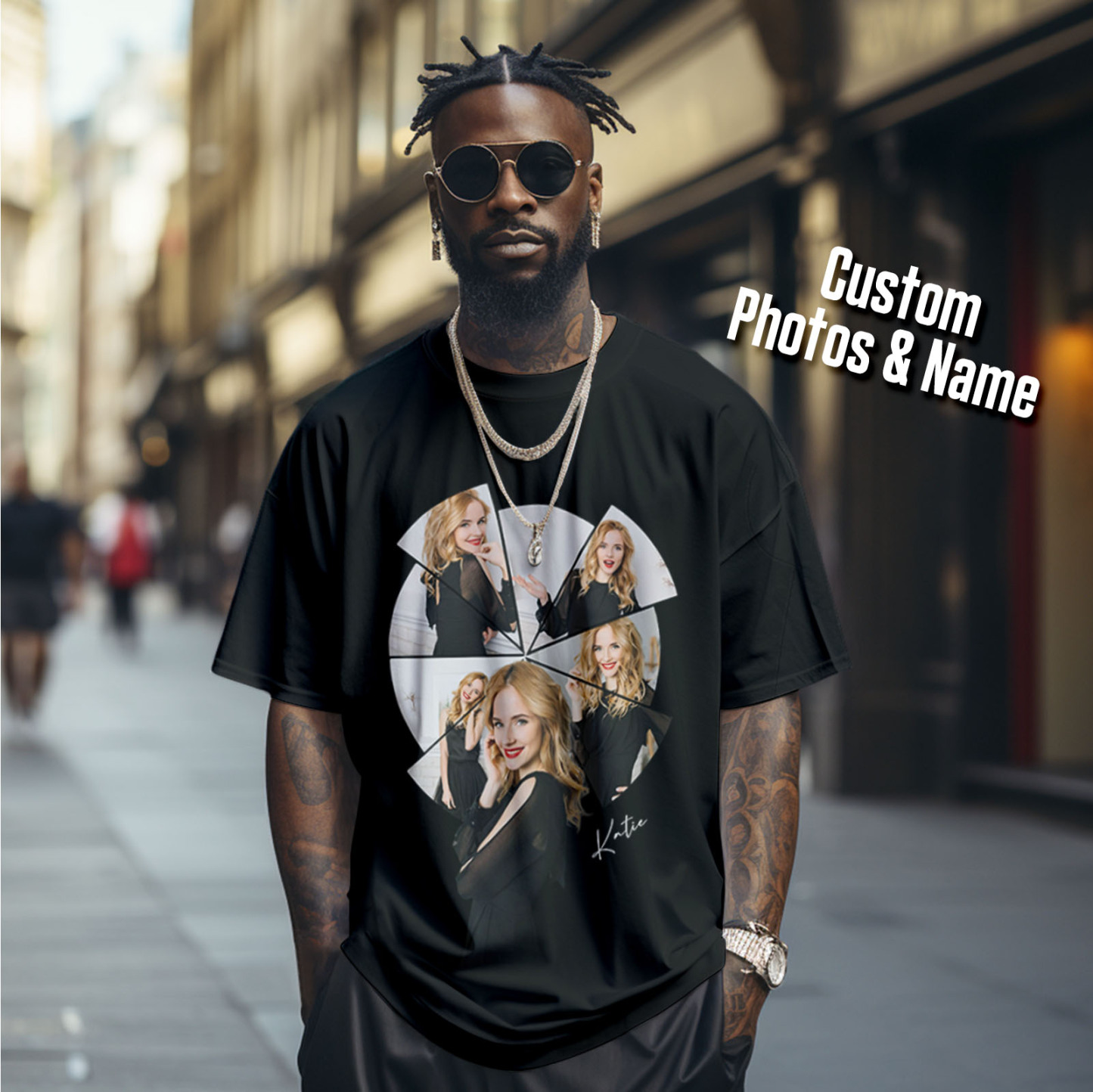 Custom Photo Printing T-shirt Personalized Your Girlfriend Boyfriend Photo T shirt - auphotoblanket
