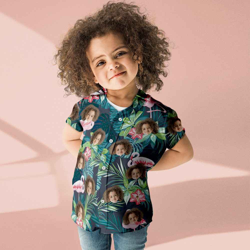 Birdsong Paradise - Custom Kids Unisex Hawaiian Shirt - auphotoblanket