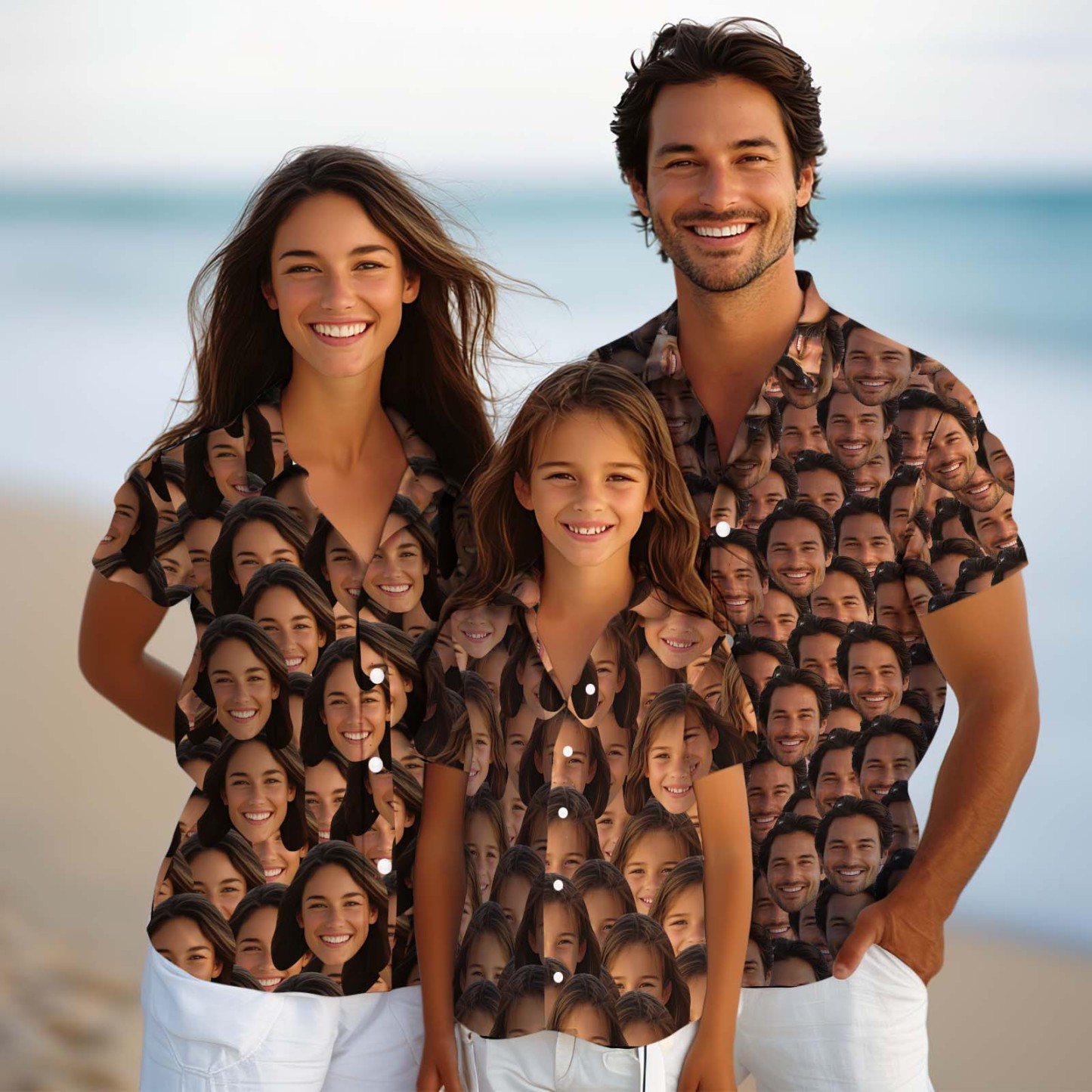 Face Frenzy - Custom Women Hawaiian Shirt - auphotoblanket
