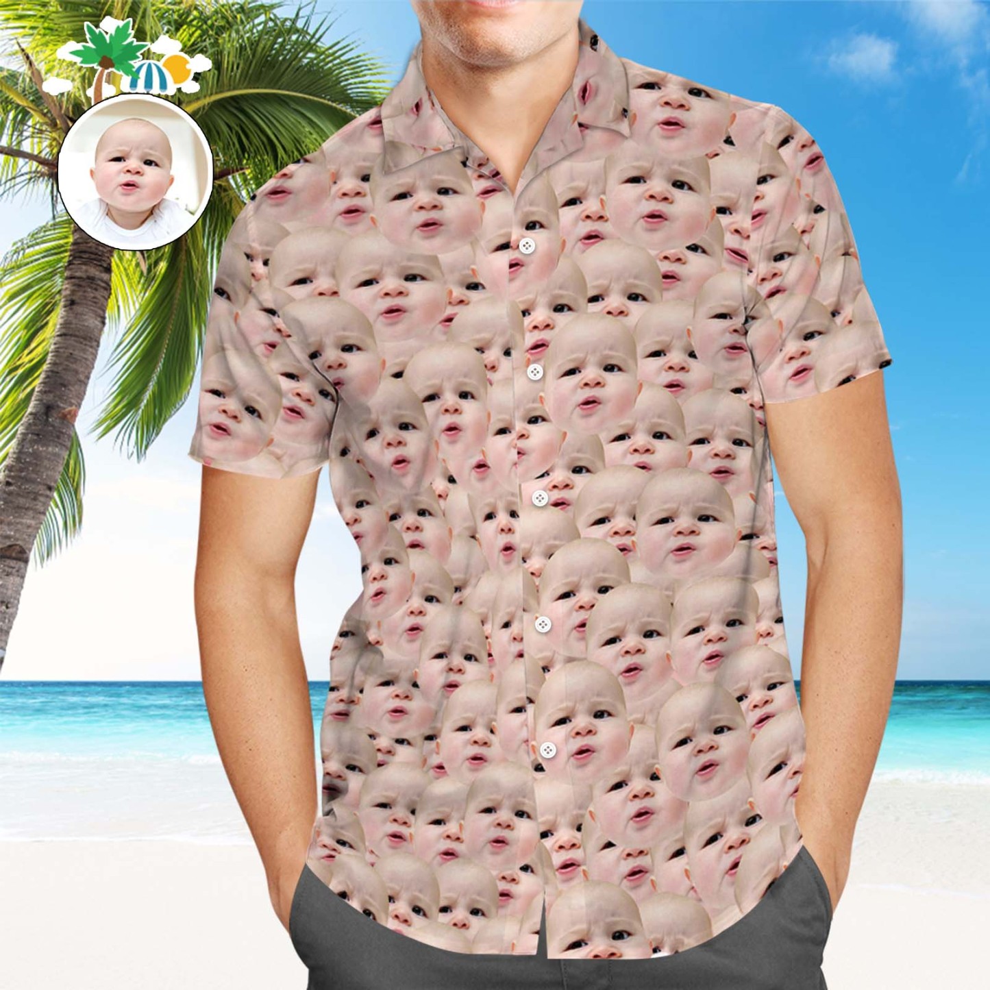 Custom Hawaiian Shirt Custom Dog Face All Over Print Hawaiian Shirt Custom Tropical Shirts - auphotoblanket