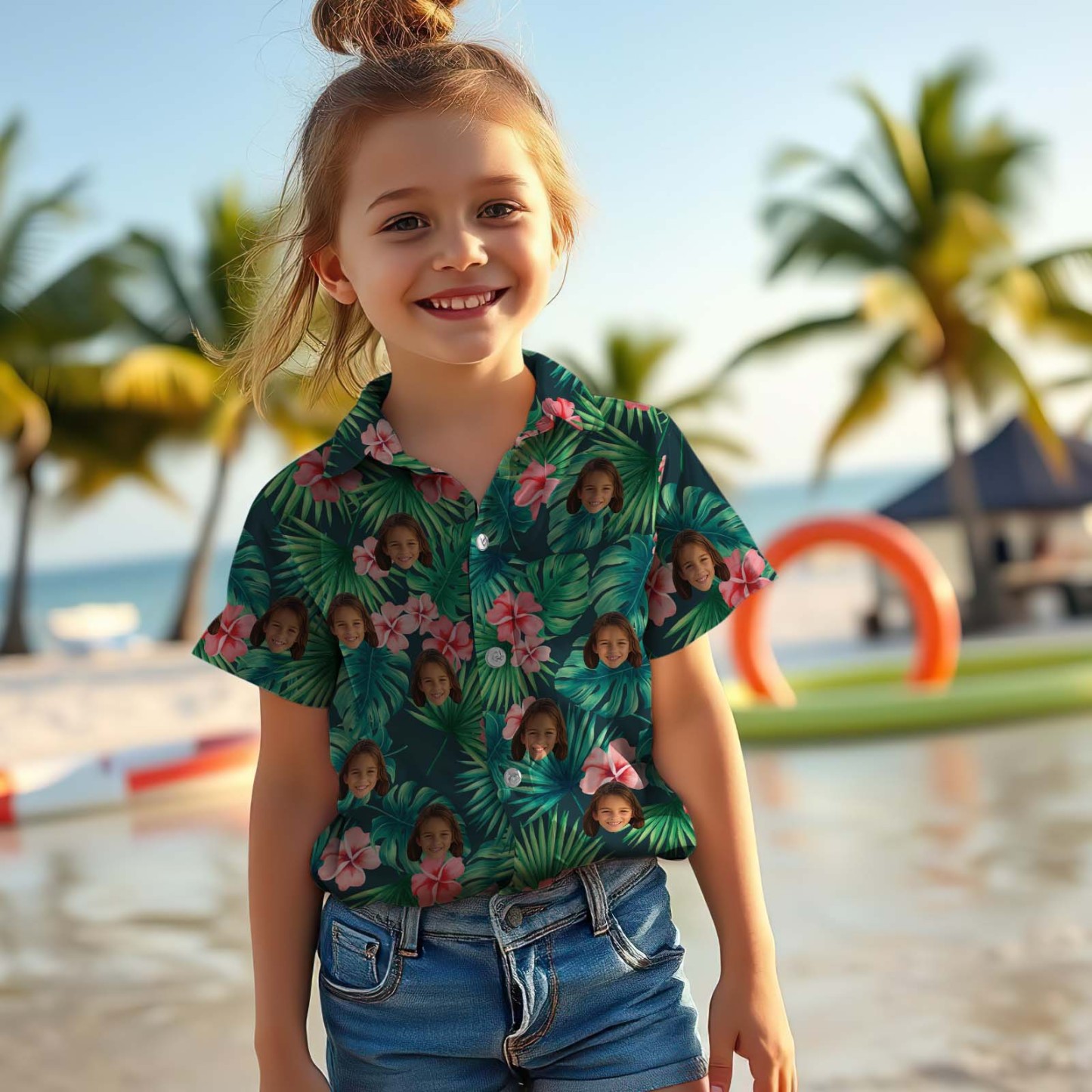 Leafy Bloom - Custom Kids Unisex Hawaiian Shirt - auphotoblanket