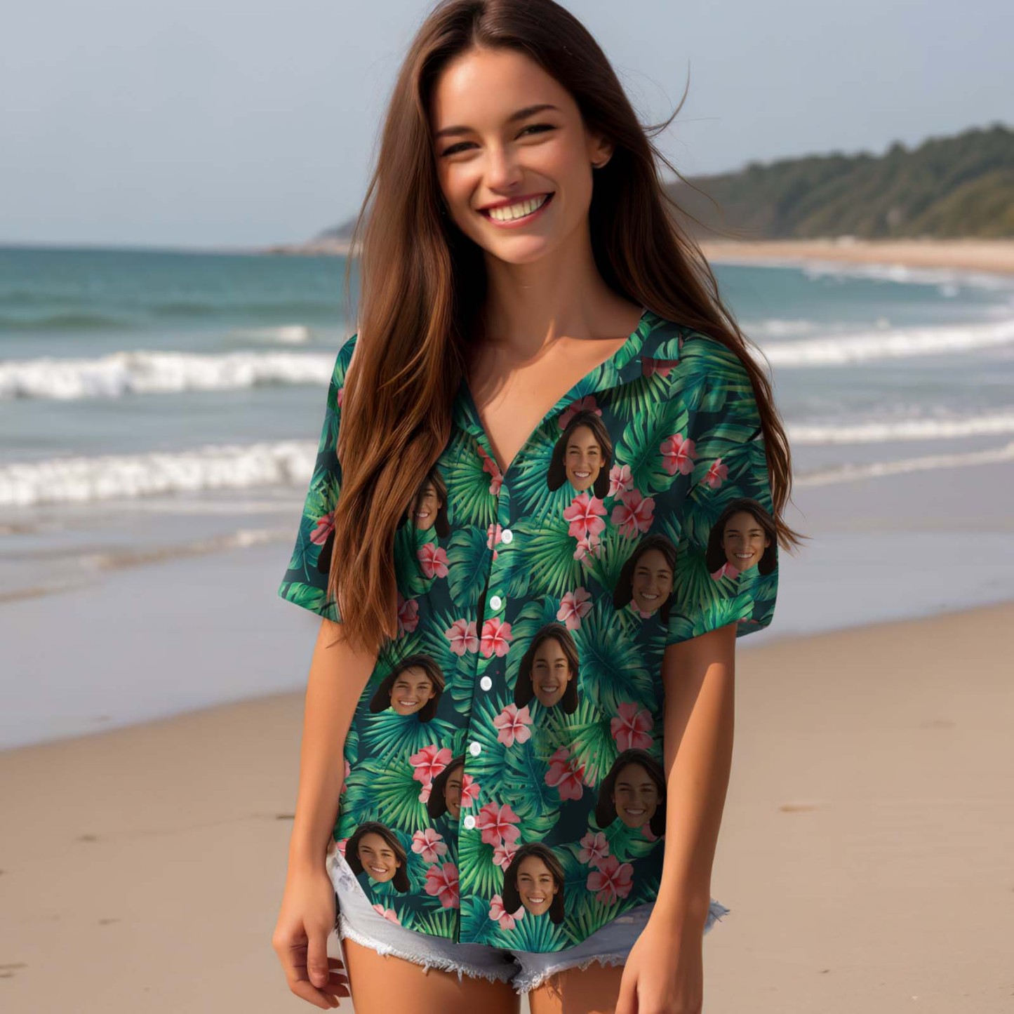 Leafy Bloom - Custom Women Hawaiian Shirt - auphotoblanket