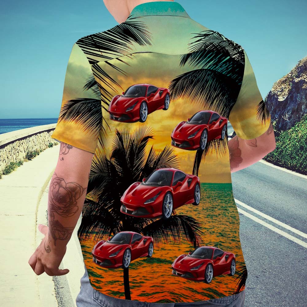 Upload Car Photo Custom Hawaiian Shirts Evening Sunset Aloha Beach Shirt For Men - auphotoblanket