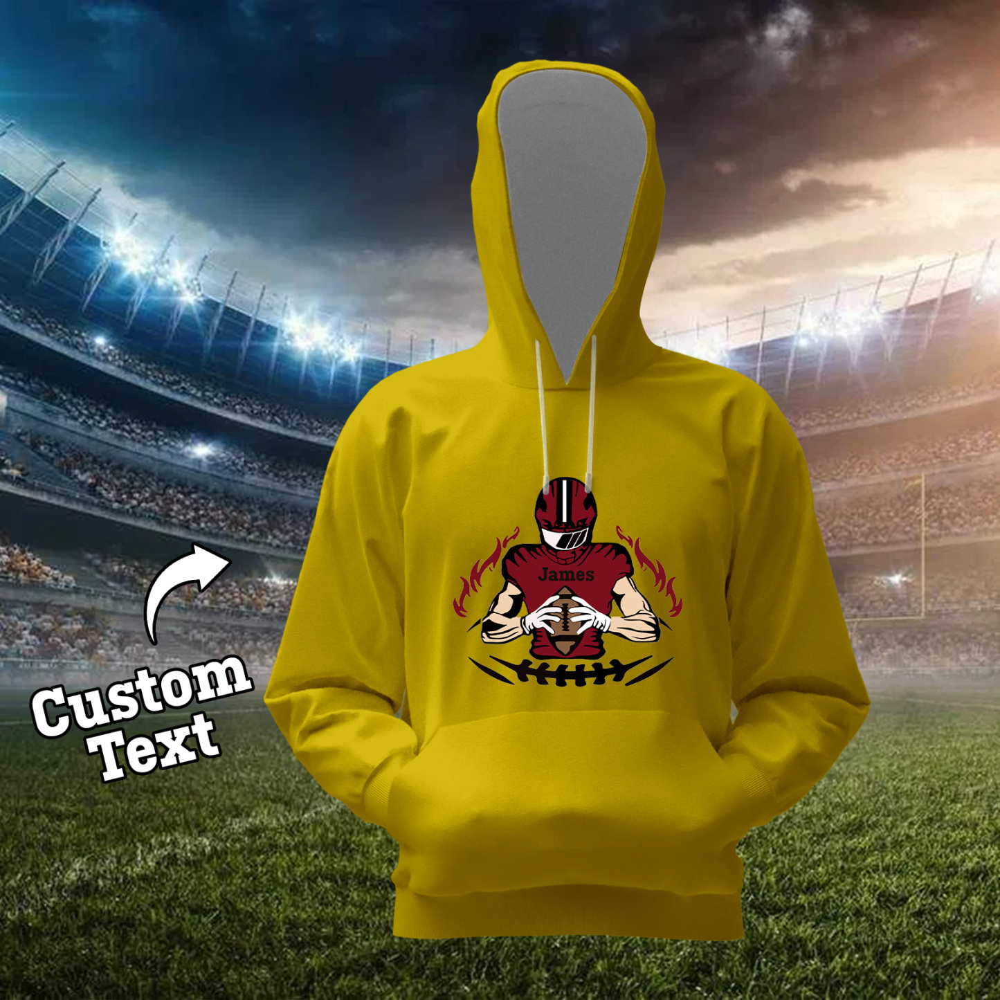 Shine On Game Day - Custom Glitter Football Player Hoodie T-shirt - auphotoblanket