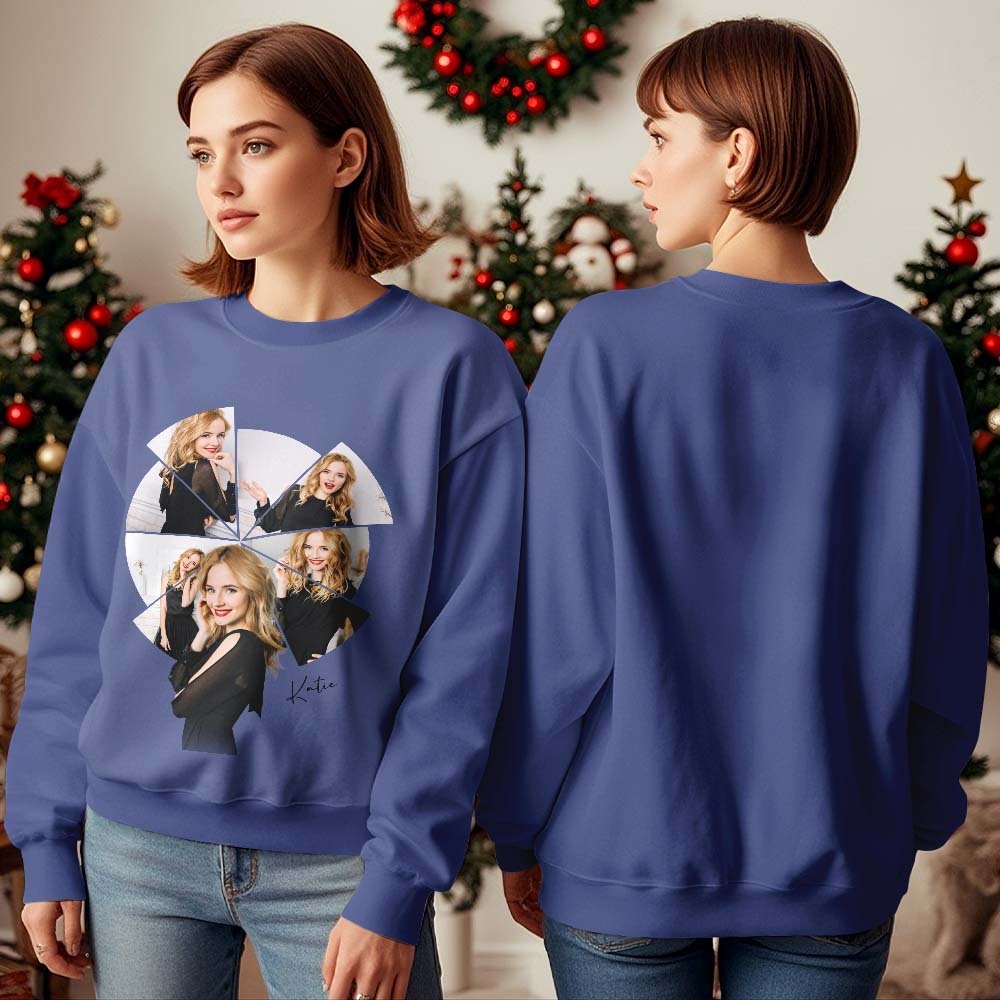 Custom Photo Printing T-shirt Crewneck Hoodie Personalized Your Girlfriend Boyfriend Photo Hoodie - auphotoblanket