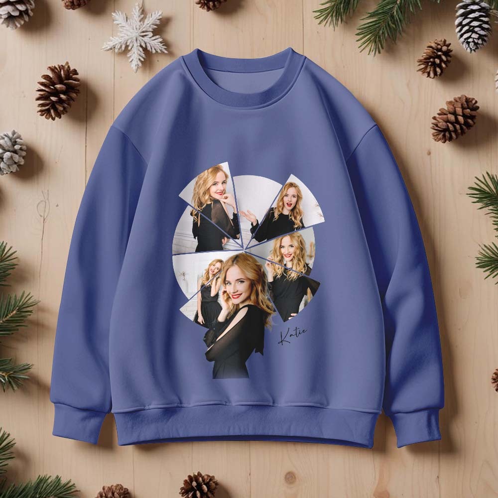 Custom Photo Printing T-shirt Crewneck Hoodie Personalized Your Girlfriend Boyfriend Photo Hoodie - auphotoblanket