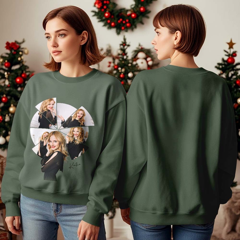 Custom Photo Printing T-shirt Crewneck Hoodie Personalized Your Girlfriend Boyfriend Photo Hoodie - auphotoblanket