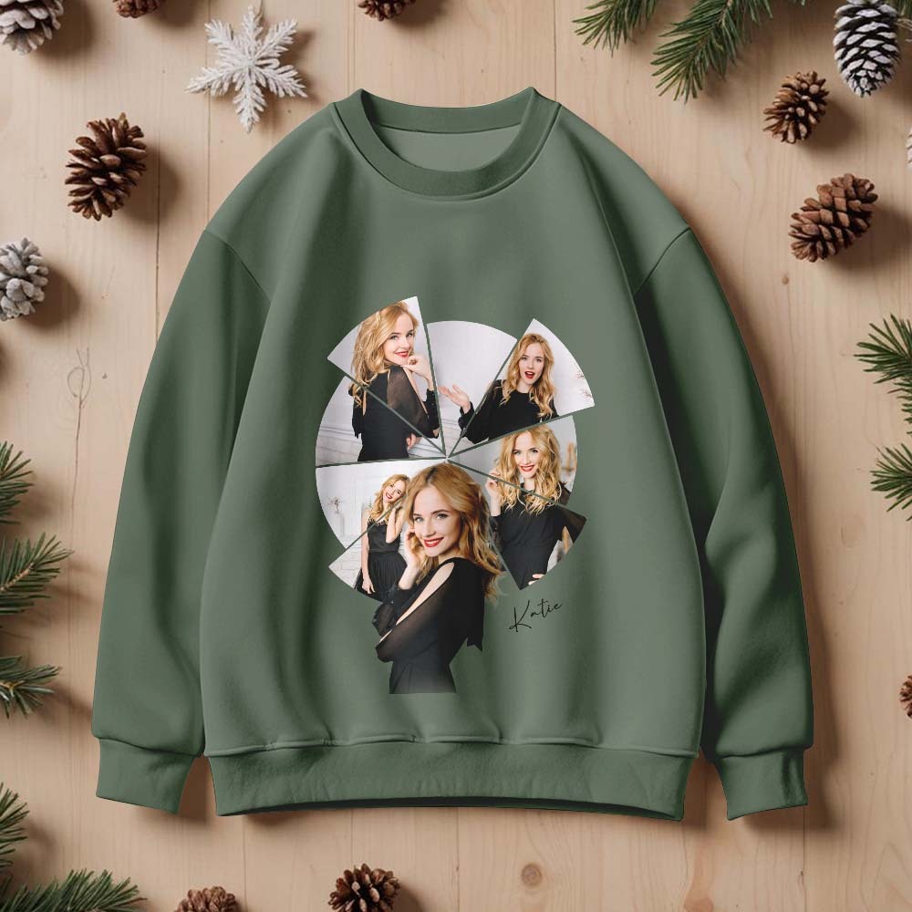 Custom Photo Printing T-shirt Crewneck Hoodie Personalized Your Girlfriend Boyfriend Photo Hoodie - auphotoblanket