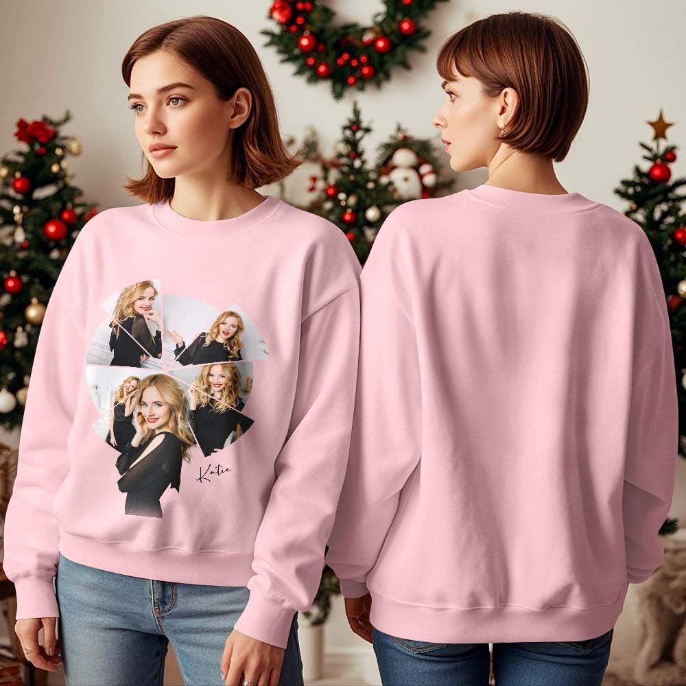 Custom Photo Printing T-shirt Crewneck Hoodie Personalized Your Girlfriend Boyfriend Photo Hoodie - auphotoblanket