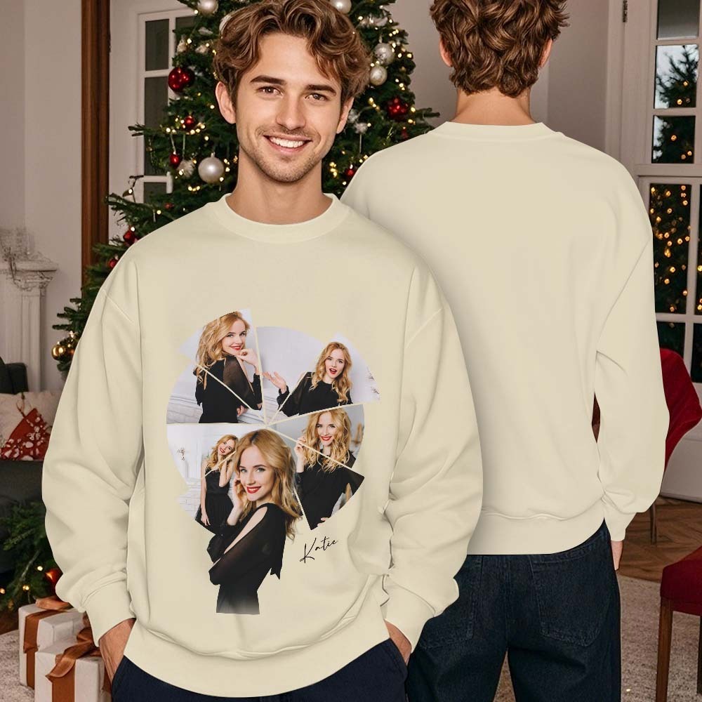 Custom Photo Printing T-shirt Crewneck Hoodie Personalized Your Girlfriend Boyfriend Photo Hoodie - auphotoblanket