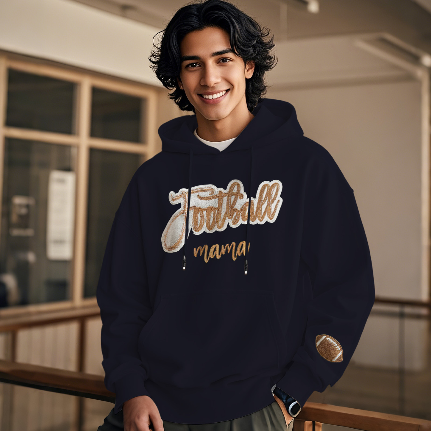 Customized balls Glitter mama Sweatshirt for sports lovers - auphotoblanket