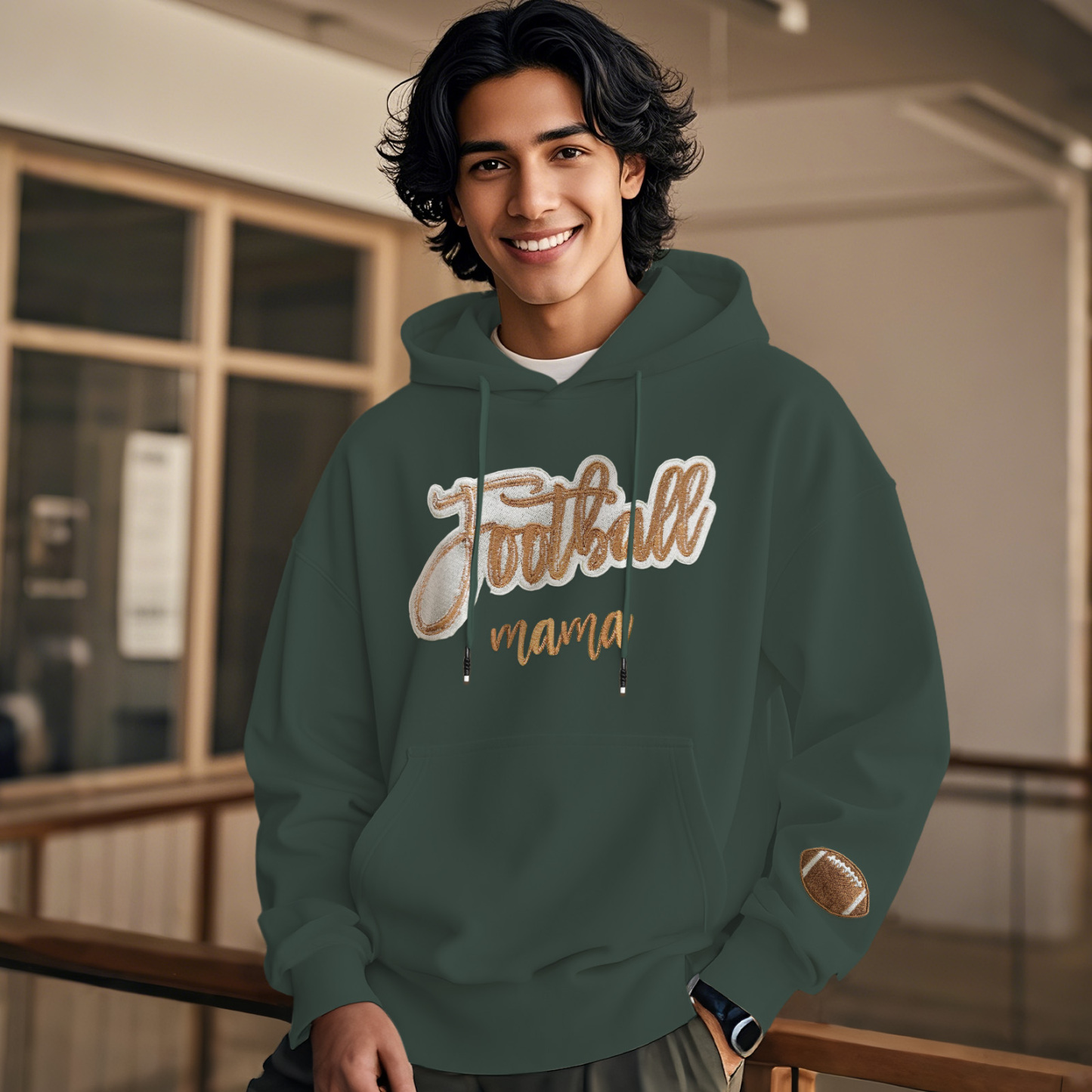 Customized balls Glitter mama Sweatshirt for sports lovers - auphotoblanket