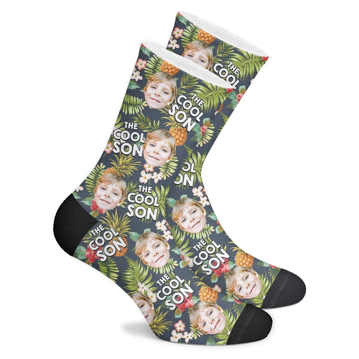 Cool Son Tropical Custom Face Socks