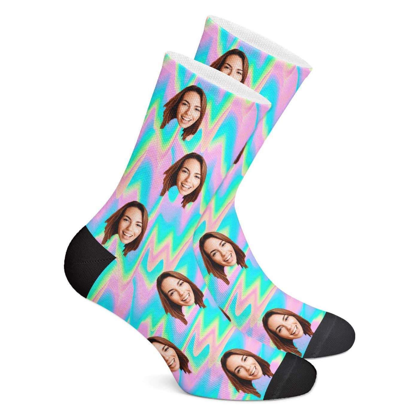 Trippy Style Custom Face Socks