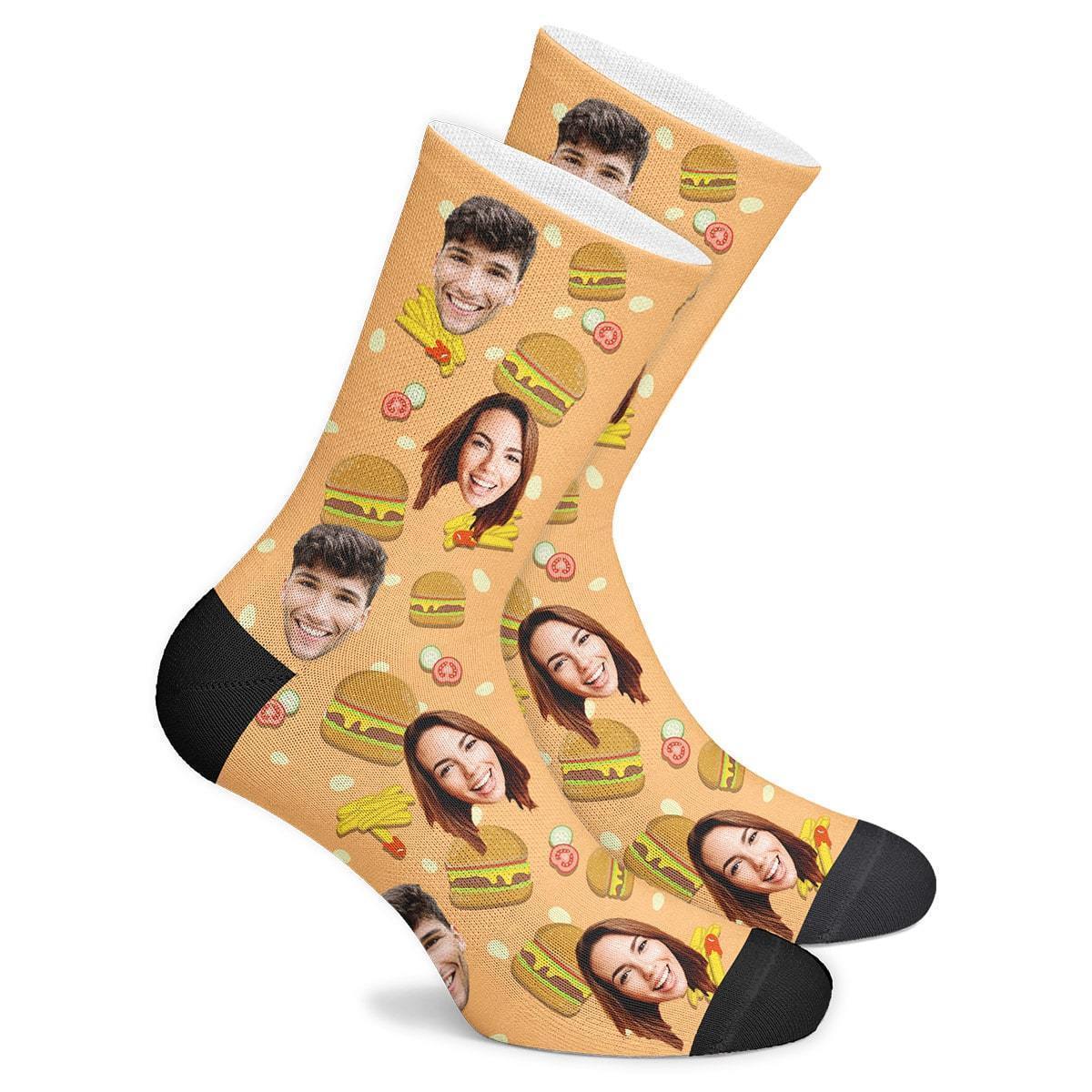 Custom Burger Socks - Getphotoblanket