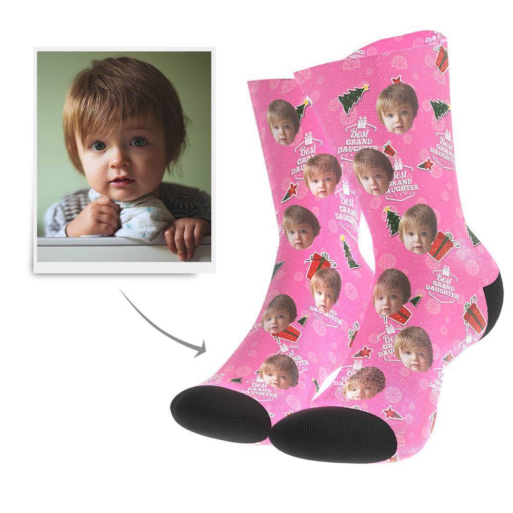 Christmas Gift Custom Face Socks (Grand Daughter)