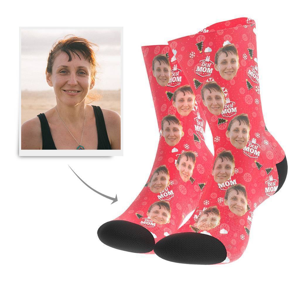 Christmas Gift Custom Face Socks (Mom)