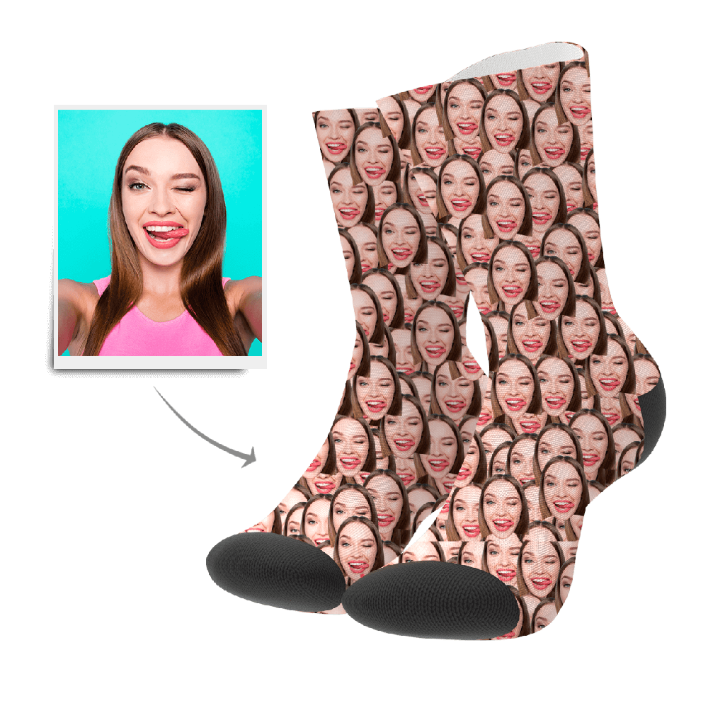 Custom Cute Face Mash Socks