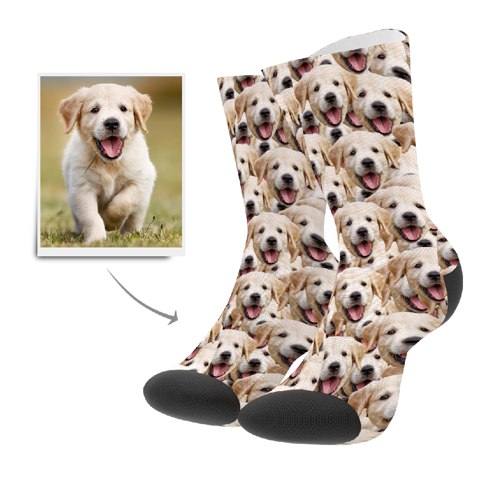 Custom Face Mash Dog Socks