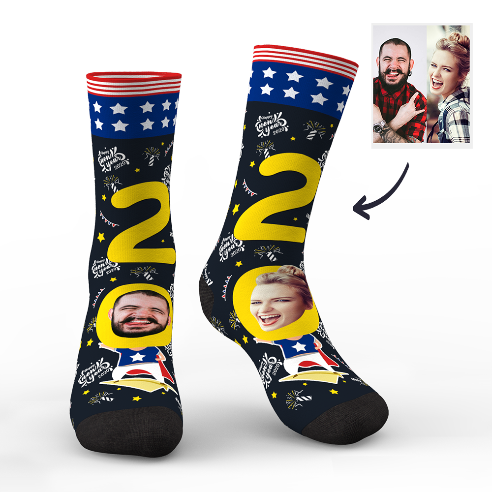 Face On Socks With Flag 2020