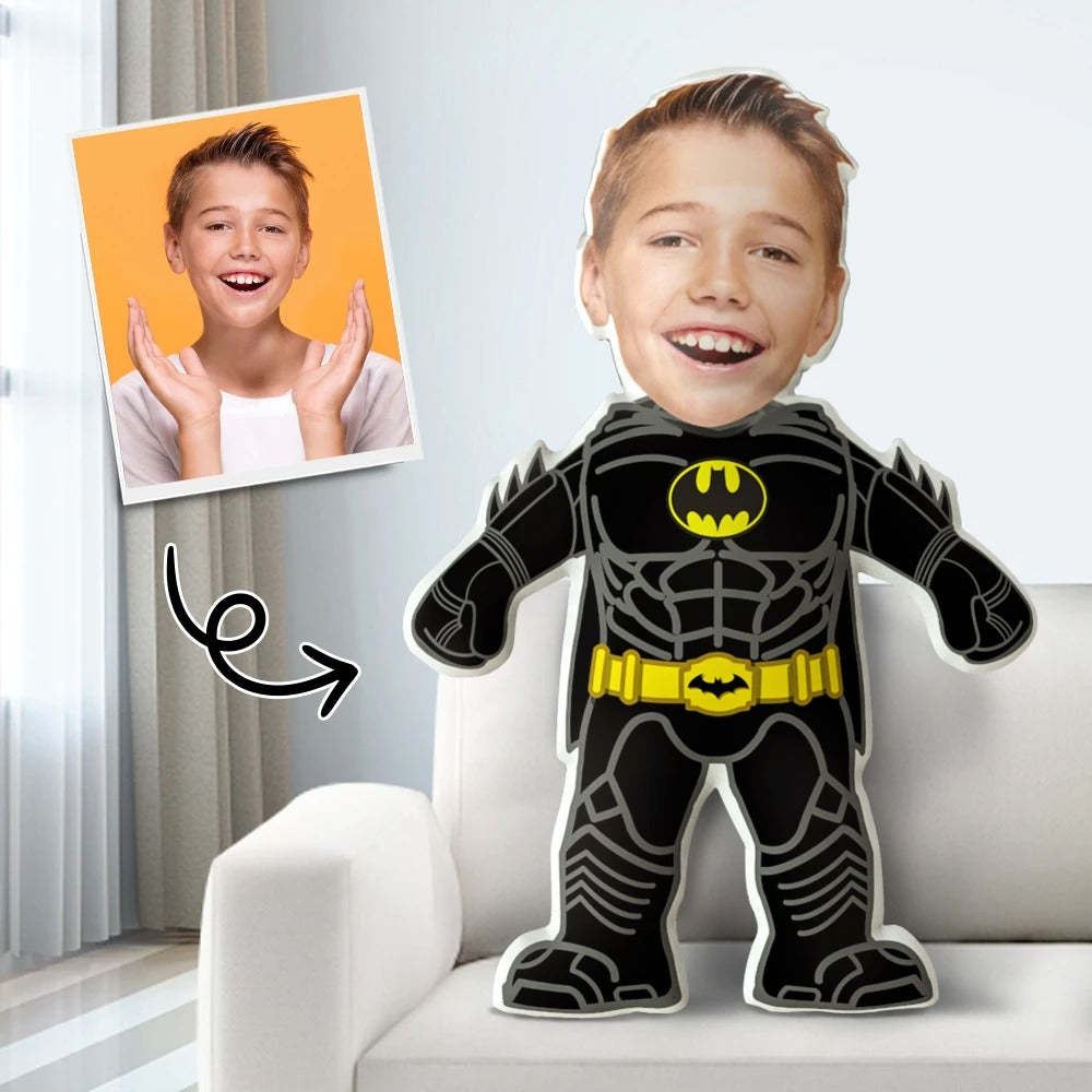 Superhero Photo Pillow Custom Face Body Pillow Christmas Gift for Boy/Man