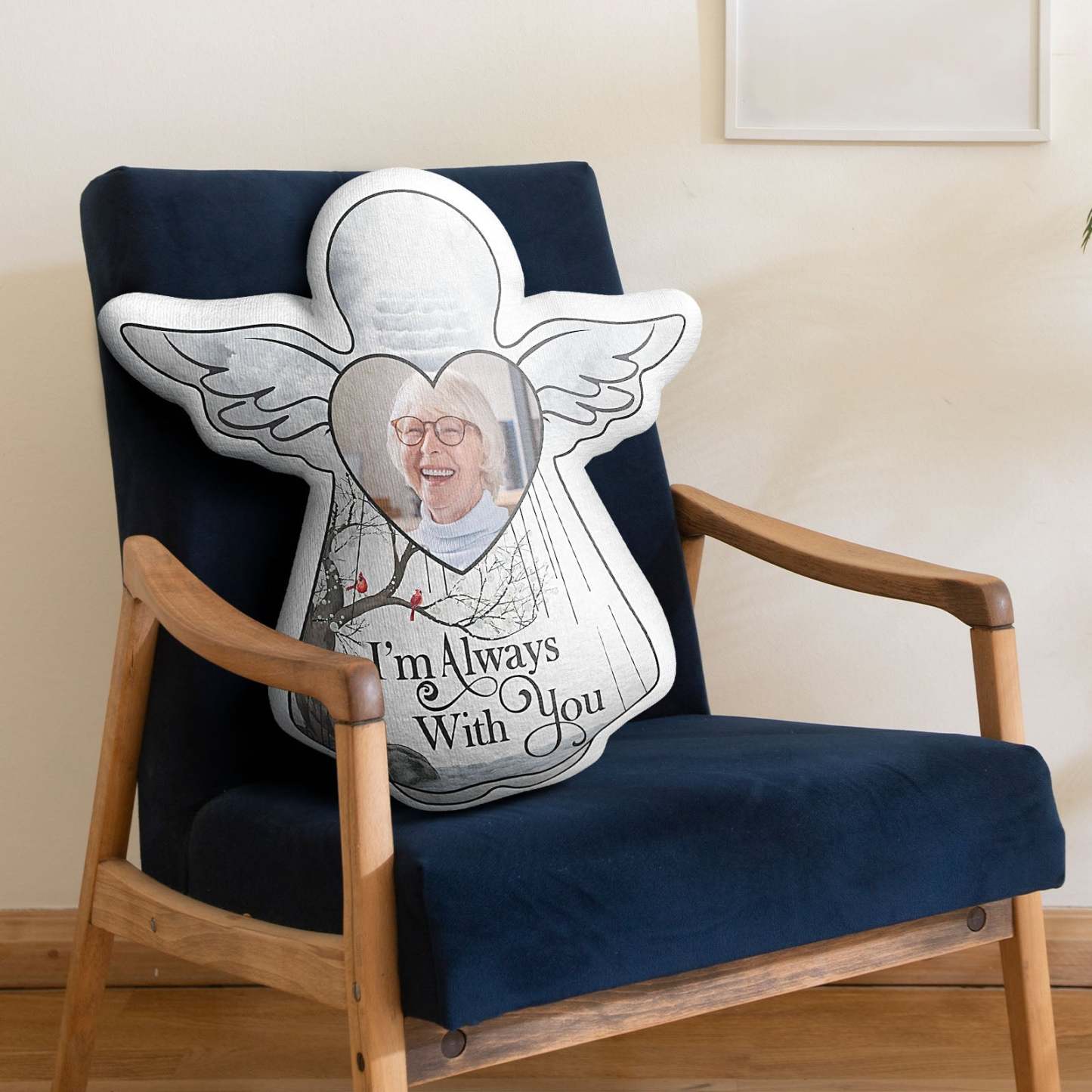 Custom Photo Pillow I'm Always With You Memorial Gift For Family, Friends Personalized Pillow - auphotoblanket