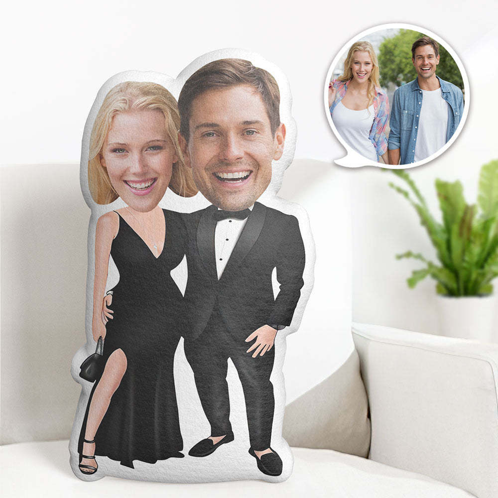 Valentine's Day Gift Custom Photo Pillow Personalized Face Pillow Customized Fashion Couple Pillow - auphotoblanket