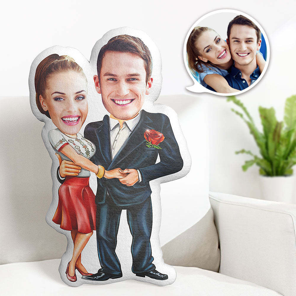 Valentine's Day Gifts Customized Loving Each Other Pillow Custom Photo Pillow Personalized Face Pillow - auphotoblanket