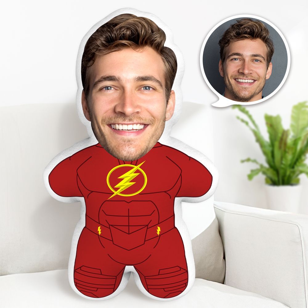 Custom Face Pillow Barry Allen Minime Personalized Photo Minime Pillow Gifts - auphotoblanket