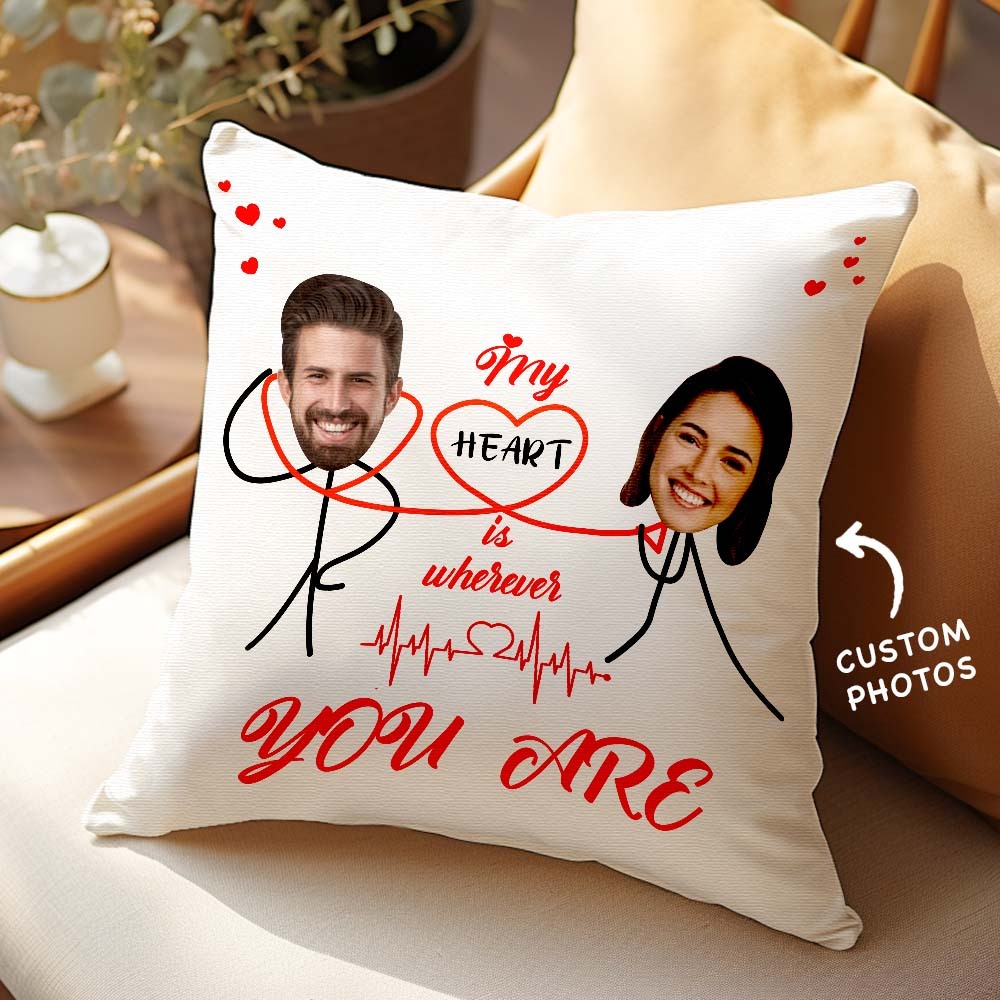 Custom Matchmaker Pillow Heart To Heart Throw Pillow Gifts For Lover - auphotoblanket