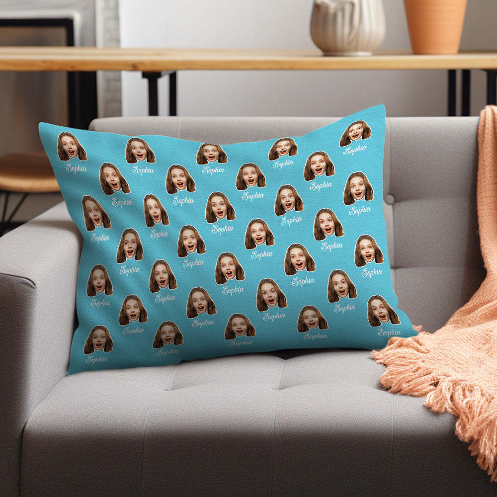 Custom Funny Face Pillow Family Member Pillow Gifts for Loved One - auphotoblanket
